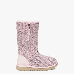 Ugg Sequin Knit Kids Classic Boots Pink (4621FVMLN)